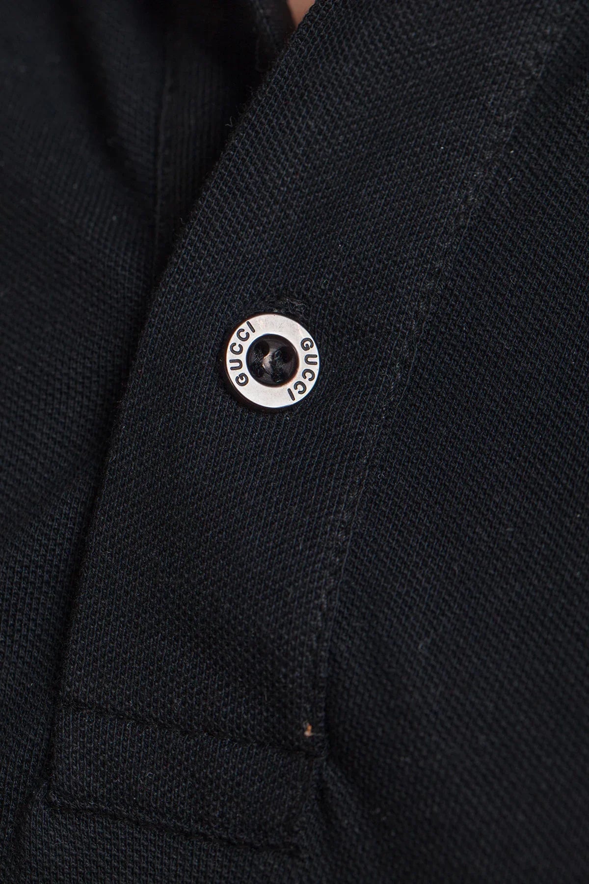 Gucci Men's Polo Shirt In Black Slim Fit Size Outlet Collection 2024