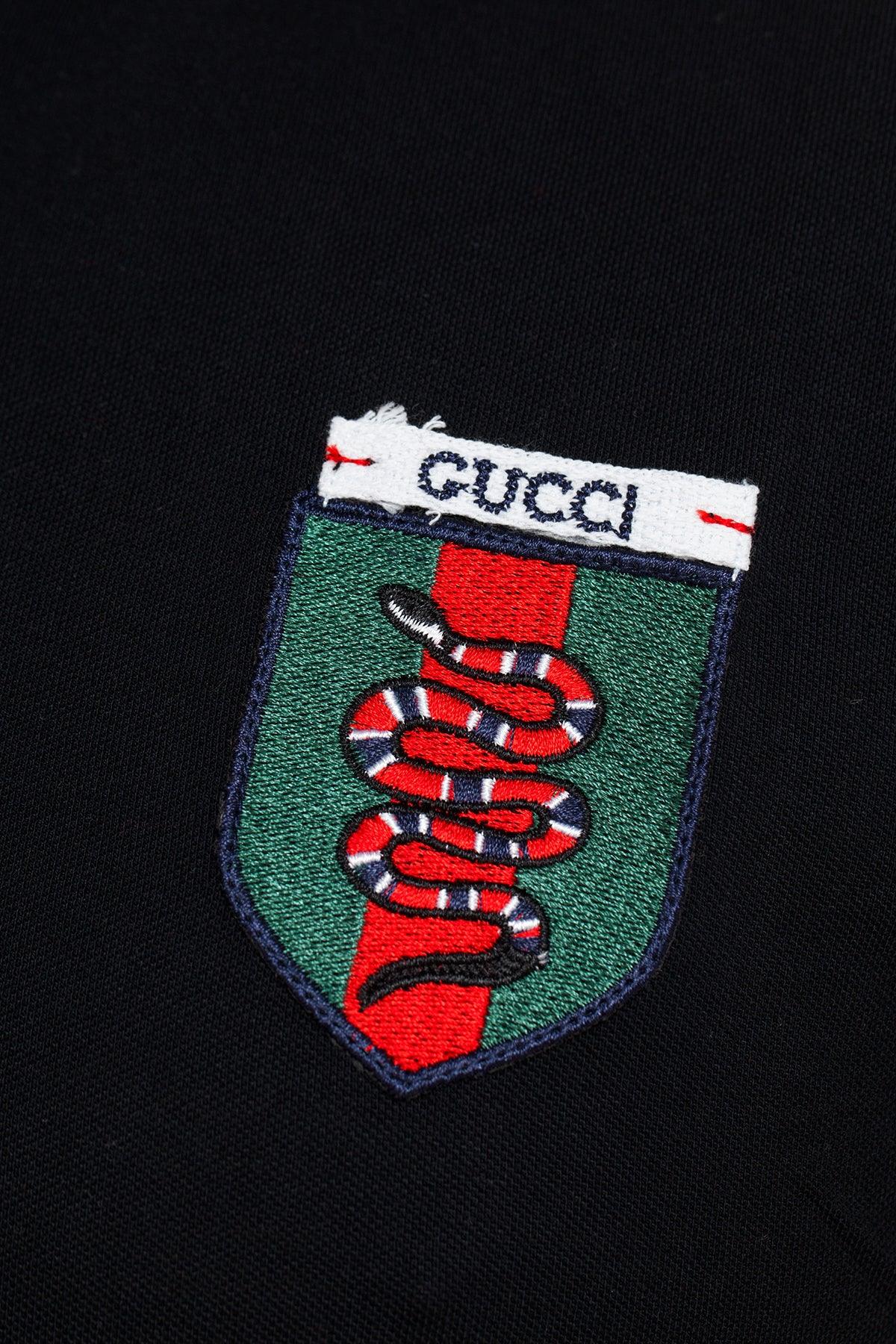 Gucci Men's Polo Shirt In Navy Slim Fit Size Outlet Collection 2023